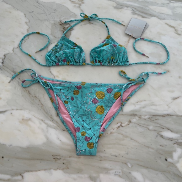 EMILIO PUCCI BLUE PRINT BIKINI SIZE US 10 / IT 44 NWTS! - Picture 6 of 15
